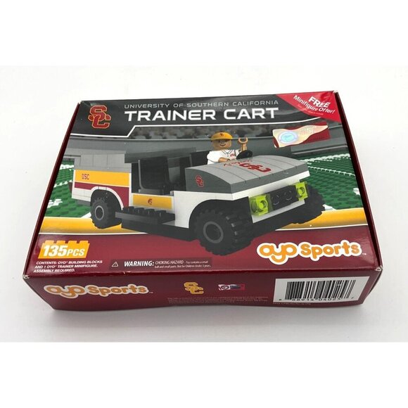 USC Trainer Cart Building Set 135 Pieces & Minifigure Oyo Sports Building Blocks - Picture 1 of 4